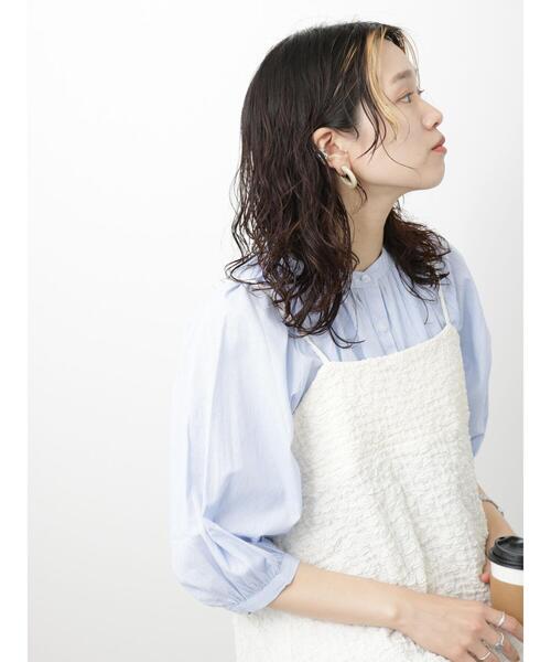 Samansa Mos2 blue(サマンサモスモスブルー)の「◎ジャカードキャミブラウス(シャツ/ブラウス・レディース・オフホワイト/ブラック/ベージュ・F)」の7枚目の写真