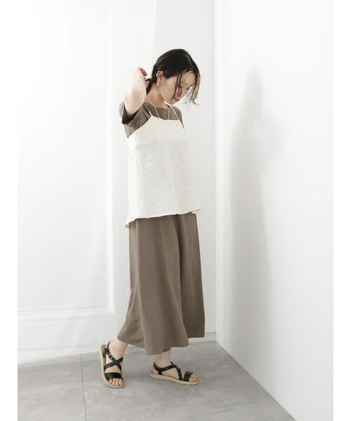 Samansa Mos2 blue(サマンサモスモスブルー)の「◎ジャカードキャミブラウス(シャツ/ブラウス・レディース・オフホワイト/ブラック/ベージュ・F)」の21枚目の写真