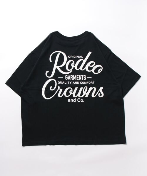 RODEO CROWNS ブラックTシャツ フリーサイズ RODEO CROWNS ロデオクラウンブラック Tシャツフリーサイズ