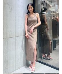 GYDA | ノースリーブテレコスリットロングOP(ワンピース)