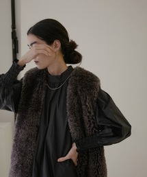 【WEB限定】シャーリングスリーブギャザーワンピース