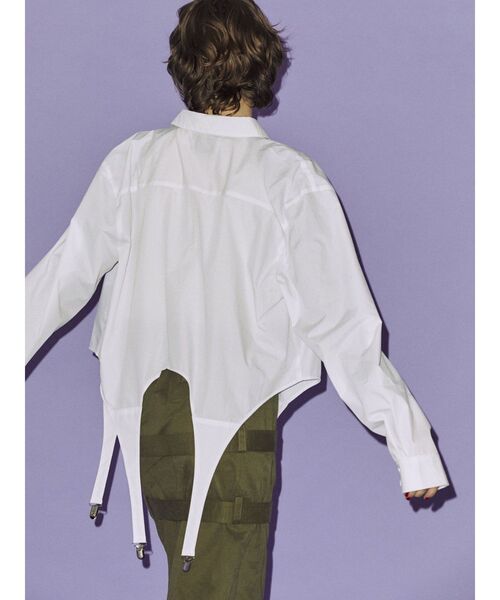 jouetie(ジュエティ)の「ガーターシャツ(シャツ/ブラウス・レディース・オフホワイト/ピンク/ブルー・MEDIUM)」の4枚目の写真