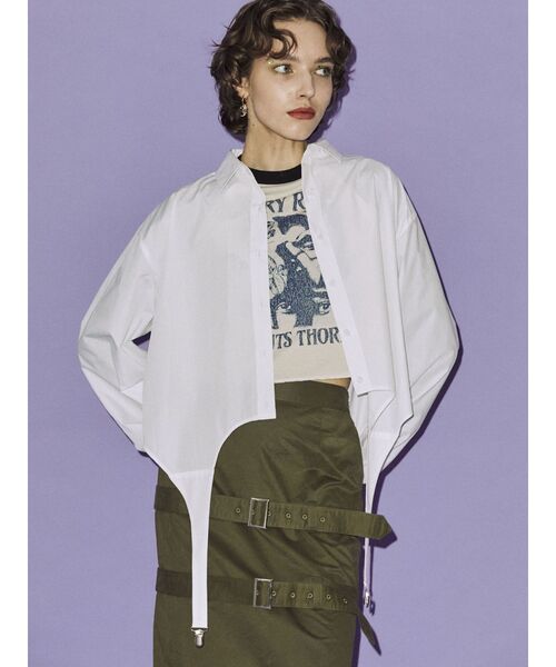 jouetie(ジュエティ)の「ガーターシャツ(シャツ/ブラウス・レディース・オフホワイト/ピンク/ブルー・MEDIUM)」の7枚目の写真