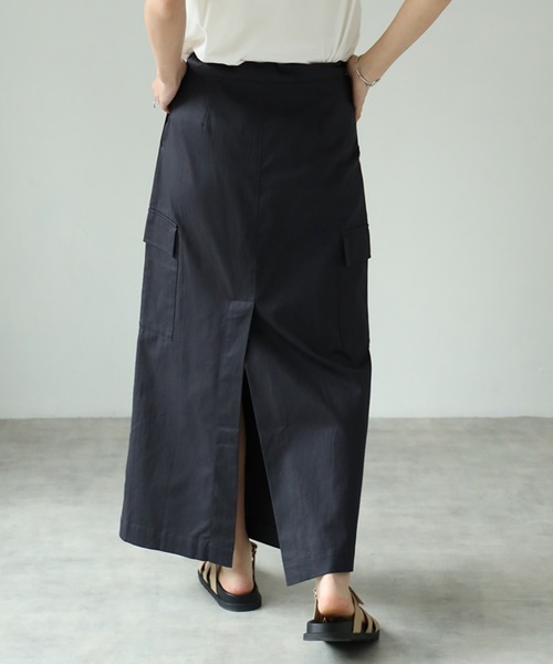 each(イーチ)の「ドロストカーゴナロースカート【セット可】(スカート・レディース・ホワイト/チャコールグレー・FREE)」の10枚目の写真