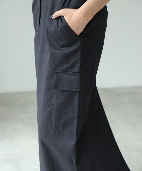 each(イーチ)の「ドロストカーゴナロースカート【セット可】(スカート・レディース・ホワイト/チャコールグレー・FREE)」の13枚目の写真