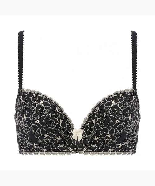 新品未使用❗️Soft up bra Lサイズ　ブラック3枚セット　匿名配送 セール】サテン調ねじり三角カップブラ&ショーツセット（ブラ