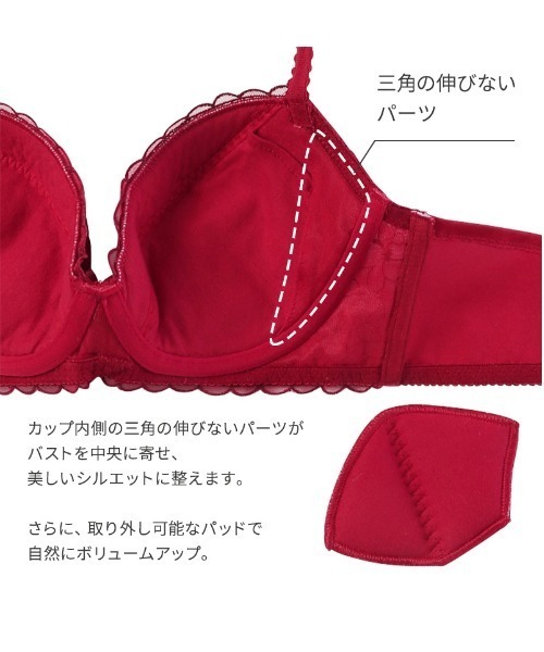 Triumph（トリンプ）の「【WEB限定ブラ＆ショーツセット】すっきりスムースブラ【B,Cカップ】 WHU + Hikini 39 Y3 A1 RL1（ブラ&ショーツ・レディース・レッド/ブラック/ライトグリーン/ピンク/ピンクベージュ/グレー・B75/B70/C80/C70/B80/C75/C65/B65/C85）」の7枚目の写真