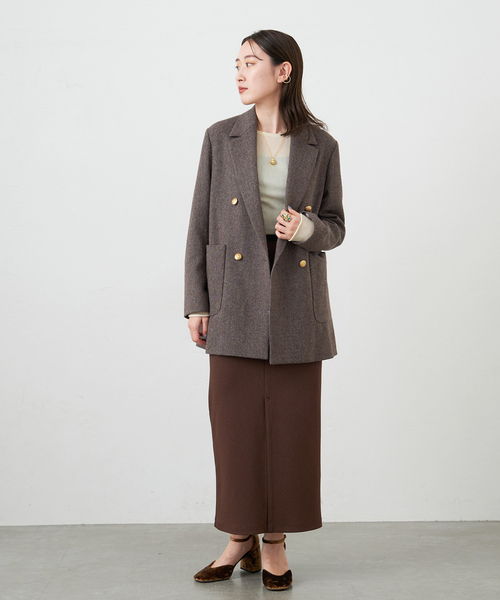 イエナラブークル 杢ツイードテーラードジャケット IENA LA BOUCLE／杢ツイード テーラードジャケット／イエナ｜www
