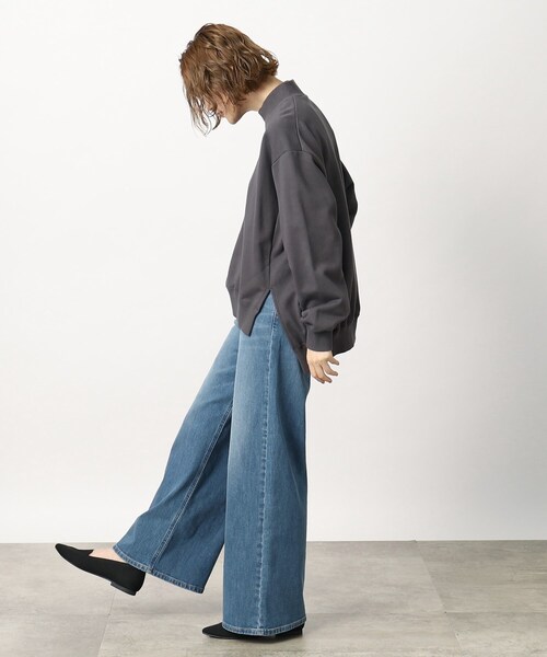 Lee(リー)の「Lee モックネックスウェット(スウェット・レディース・ベビーピンク/グレー/チャコールグレー・02)」の6枚目の写真