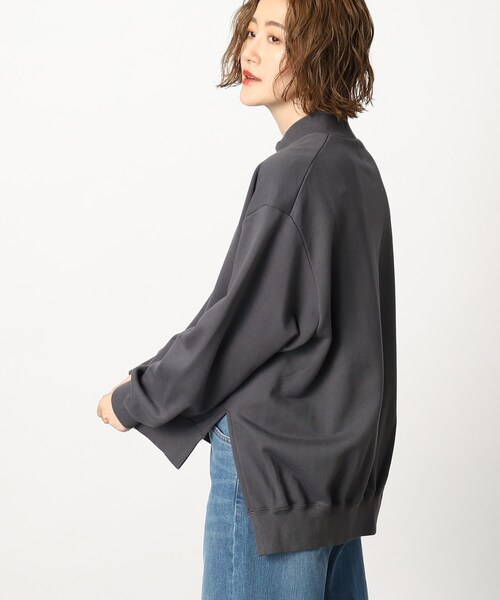 Lee(リー)の「Lee モックネックスウェット(スウェット・レディース・ベビーピンク/グレー/チャコールグレー・02)」の9枚目の写真