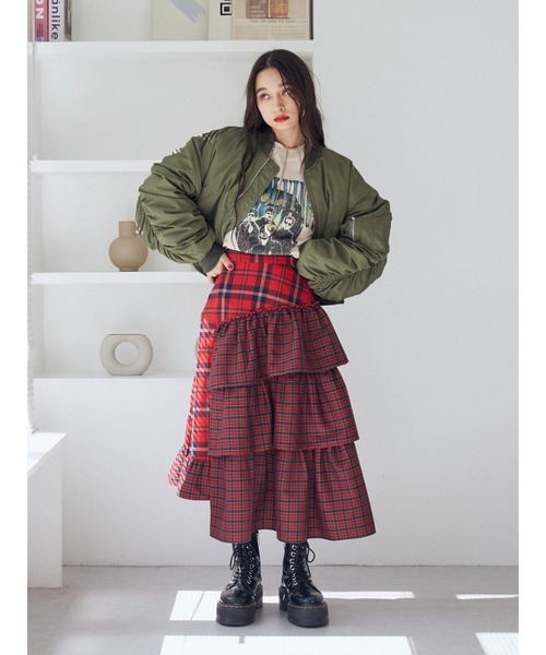 jouetie（ジュエティ）の「ショートMA-1（MA-1・レディース・カーキ/アイボリー/ブラック・MEDIUM）」の11枚目の写真