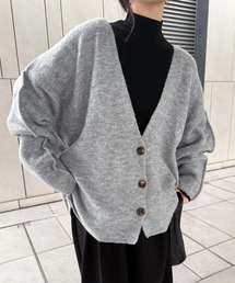select MOCA by son（セレクトモカバイソン）の「お気に入り6万件突破！スリーブリンキングVネックカーディガン（カーディガン/ボレロ）」