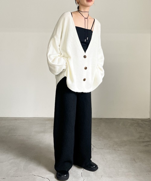 【超人気商品】セレクトネックウェーブボタンカーディガン【◆2025-26秋冬◆】 超人気商品】セレクトネックウェーブボタンカーディガン【◇2025
