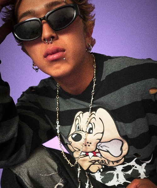 GALFY（ガルフィー）の「『GALFY/ガルフィー』ビリビリボーダーロンTEE