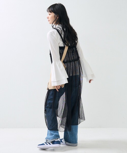 HYSTERIC GLAMOUR♢スカル柄チュニックドルマンミニワンピース SLY | LACE UP GATHER ショートワンピース (ワンピース(ミニ