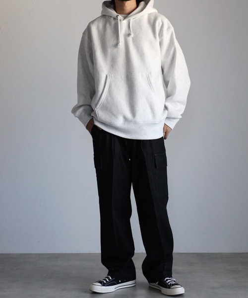 CREARE -LINO-（クレアーレリノ）の「デニム ツイル ルーズ カーゴパンツ セットアップ対応 <ユニセックス>（カーゴパンツ・メンズ・ブラウン/ブラック/カーキ/チャコールグレー/ネイビー・S/M/L）」の11枚目の写真