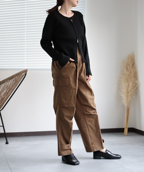 セール】デニム ツイル ルーズ カーゴパンツ セットアップ対応 <ユニ