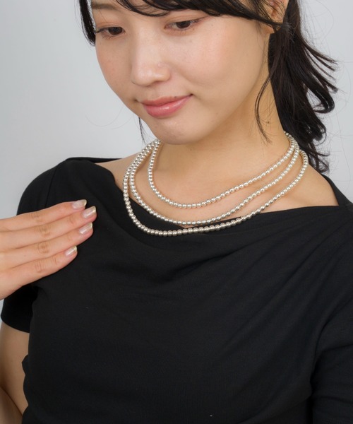 Harpo アルポ ナバホパール シルバー ネックレス ビーズ5㎜/全長40㎝ Harpo（アルポ） ネックレス 「Harpo/アルポ」シルバー ネックレス