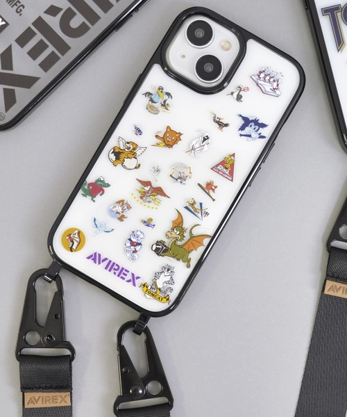 AVIREX(アヴィレックス)の「iPhone15 iPhone15Pro iPhone14/13 アヴィレックス 「ショルダーストラップ付きクリアケース」(スマホケース/カバー・メンズ・アニマル/マルチ/ブラックミックス・iPhone 15/iPhone 15 Pro)」の3枚目の写真