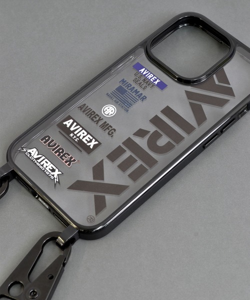 AVIREX(アヴィレックス)の「iPhone15 iPhone15Pro iPhone14/13 アヴィレックス 「ショルダーストラップ付きクリアケース」(スマホケース/カバー・メンズ・アニマル/マルチ/ブラックミックス・iPhone 15/iPhone 15 Pro)」の12枚目の写真