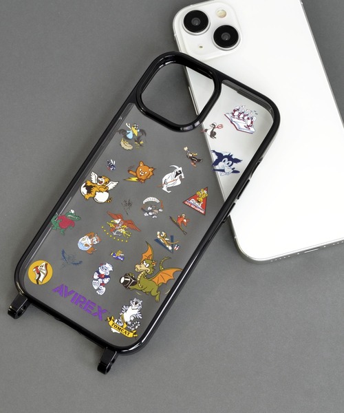 AVIREX(アヴィレックス)の「iPhone15 iPhone15Pro iPhone14/13 アヴィレックス 「ショルダーストラップ付きクリアケース」(スマホケース/カバー・メンズ・アニマル/マルチ/ブラックミックス・iPhone 15/iPhone 15 Pro)」の14枚目の写真