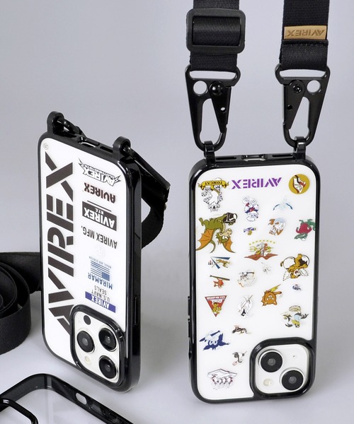 AVIREX(アヴィレックス)の「iPhone15 iPhone15Pro iPhone14/13 アヴィレックス 「ショルダーストラップ付きクリアケース」(スマホケース/カバー・メンズ・アニマル/マルチ/ブラックミックス・iPhone 15/iPhone 15 Pro)」の15枚目の写真