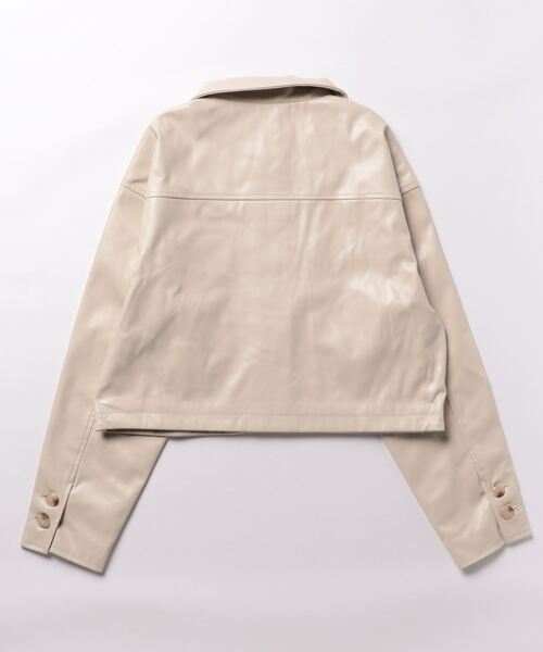 セール】セットアップスカートあり/フェイクレザージャケット