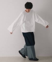 SENSE OF PLACE by URBAN RESEARCH | 『わたべ×SOP』オーバーサイズフェイクレイヤードロングTシャツ(Tシャツ/カットソー)