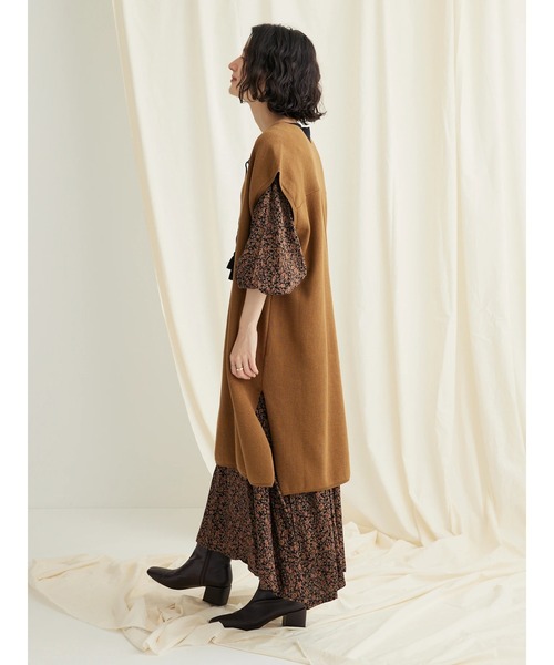 CRAFT STANDARD BOUTIQUE(クラフトスタンダードブティック)の「ジレニットワンピース ◆(ベスト・レディース・キャメル/ブラック/ベージュ・M/L)」の10枚目の写真