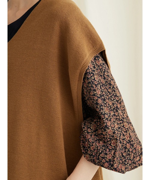 CRAFT STANDARD BOUTIQUE(クラフトスタンダードブティック)の「ジレニットワンピース ◆(ベスト・レディース・キャメル/ブラック/ベージュ・M/L)」の13枚目の写真