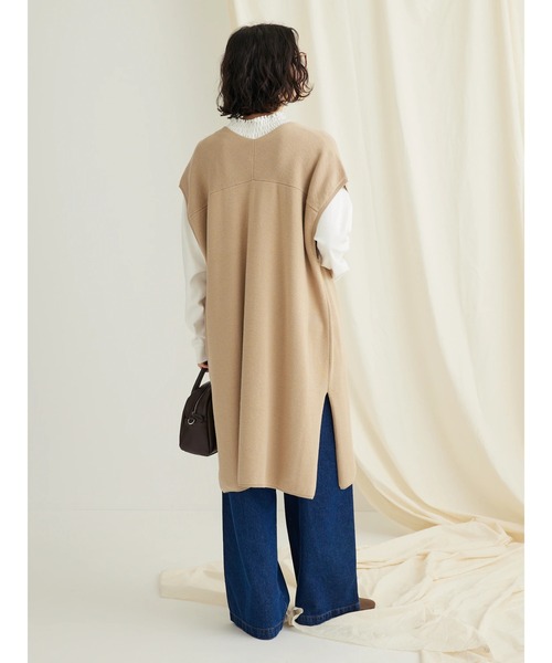 CRAFT STANDARD BOUTIQUE(クラフトスタンダードブティック)の「ジレニットワンピース ◆(ベスト・レディース・キャメル/ブラック/ベージュ・M/L)」の17枚目の写真