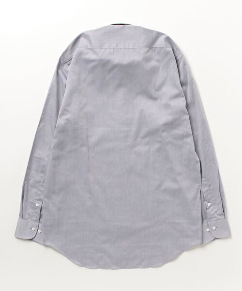 Perfect Suit FActory（パーフェクトスーツファクトリー）の「【ノンアイロン】長袖ワイシャツ【アーバン】デニムライク　ブラック/グレー/ブラウン/ブルー（ビジネスシャツ・メンズ・ブラウン/ブルー/グレー/ブラック・首回り43cm-裄丈86cm/首回り41cm-裄丈84cm/首回り37cm-裄丈80cm/首回り39cm-裄丈82cm）」の18枚目の写真