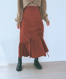 mysty woman | サイドドロストペプラムスカート 982618(スカート)