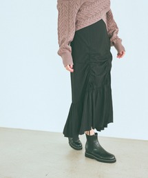 mysty woman | サイドドロストペプラムスカート 982618(スカート)