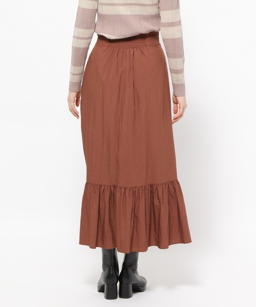 mysty woman（ミスティウーマン）の「サイドドロストペプラムスカート 982618（スカート・レディース・アイボリー/ブラック/ブラウン・FREE）」の6枚目の写真