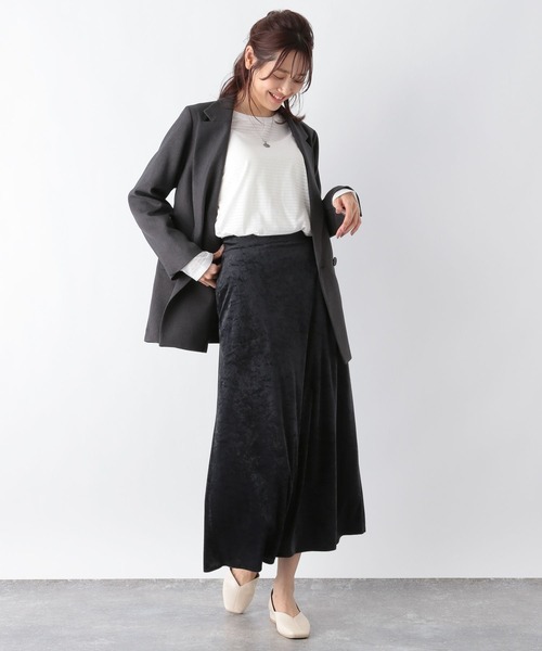 インザハウス × グローバルワーク ボーダー ロンT S コラボ 黒 
