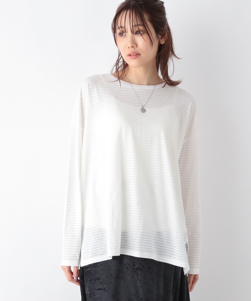 ◆美品 アパルトモン ボーダー シアー Tシャツ Border Sheer 白 2025年最新】l'appartement border sheerの人気アイテム - メルカリ