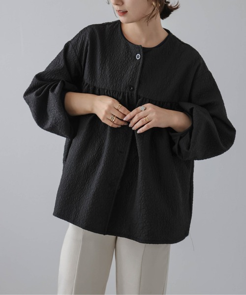 セール】ふくれジャガードブルゾン（ブルゾン）｜La-gemme（ラジェム