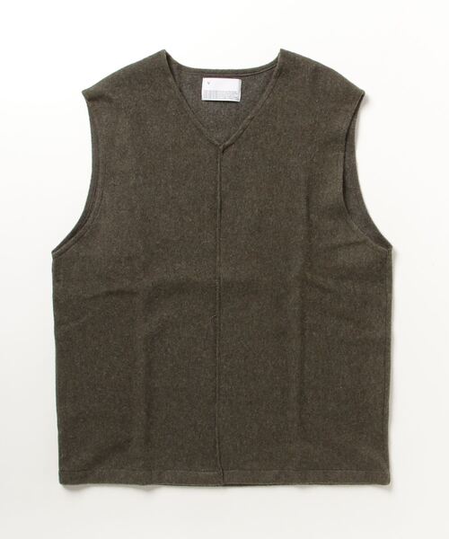 VOAAOV（ヴォアーブ）の「【VOAAOV】RECYCLE WOOL V-Neck Vest（ベスト・メンズ・ブラック/ベージュ/オリーブ・FREE）」の3枚目の写真
