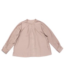 TOKYO SHIRTS | ビンテージサテンバンドカラー 長袖ブラウス(シャツ/ブラウス)