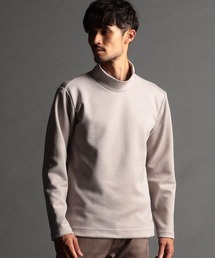 NICOLE CLUB FOR MEN(ニコルクラブフォーメン)のライトスウェードポンチ モックネックプルオーバー(その他トップス)