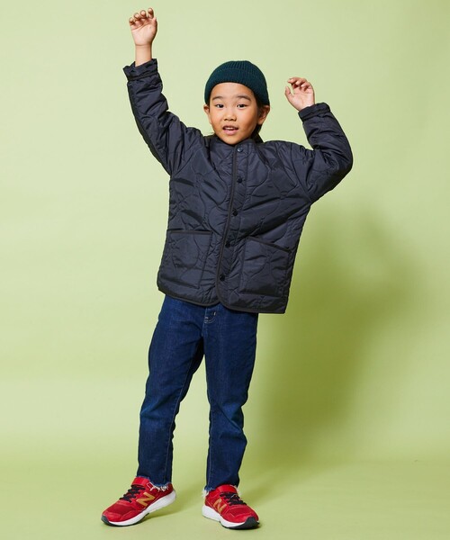 FREAK'S STORE（フリークスストア）の「限定展開 キッズ キルティングジャケット / KIDS 子供服 中わた ミリタリーブルゾン / ノーカラージャケット（ブルゾン・キッズ・ブラック/オリーブ・150/120/130/140/110）」の18枚目の写真