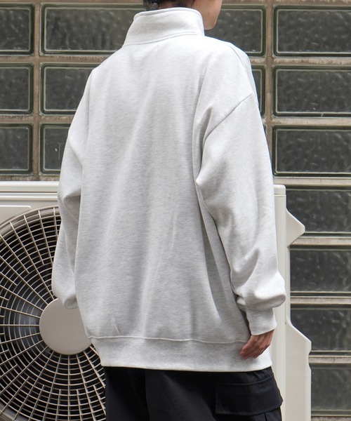 Confirm（コンファーム）の「ビッグシルエット 裏起毛 切替 ハーフジッププルオーバースウェット【Confirm】（スウェット・メンズ・ネイビー/チャコールグレー/杢グレー・M/L）」の13枚目の写真
