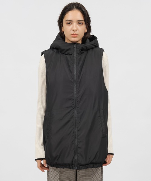 LAKOLE（ラコレ）の「フードパデットベスト / 981961（ベスト・レディース・ブラック/アイボリー/ライトグリーン・SMALL/MEDIUM）」の12枚目の写真