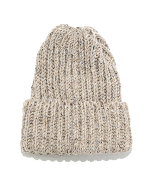 go slow caravan（ゴースローキャラバン）の「HIGHLAND2000/ハイランドトゥーサウザンド　BW 001 Bobcap（ニットキャップ/ビーニー・レディース・ブラウン/チャコールグレー/マスタード/ネイビー/ナチュラル・FREE）」の3枚目の写真