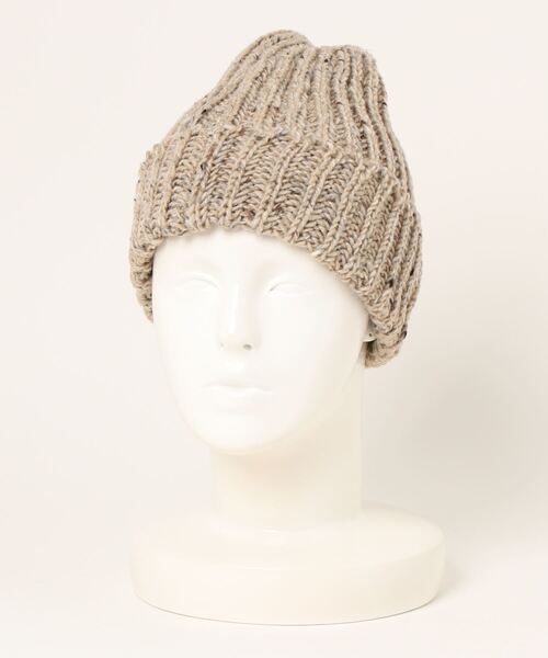 go slow caravan（ゴースローキャラバン）の「HIGHLAND2000/ハイランドトゥーサウザンド　BW 001 Bobcap（ニットキャップ/ビーニー・レディース・ブラウン/チャコールグレー/マスタード/ネイビー/ナチュラル・FREE）」の13枚目の写真