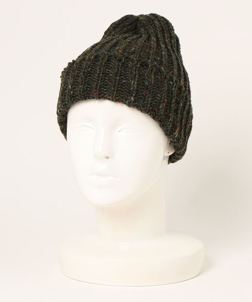 go slow caravan（ゴースローキャラバン）の「HIGHLAND2000/ハイランドトゥーサウザンド　BW 001 Bobcap（ニットキャップ/ビーニー・レディース・ブラウン/チャコールグレー/マスタード/ネイビー/ナチュラル・FREE）」の15枚目の写真