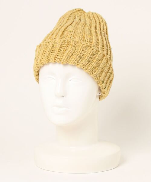 go slow caravan（ゴースローキャラバン）の「HIGHLAND2000/ハイランドトゥーサウザンド　BW 001 Bobcap（ニットキャップ/ビーニー・レディース・ブラウン/チャコールグレー/マスタード/ネイビー/ナチュラル・FREE）」の9枚目の写真