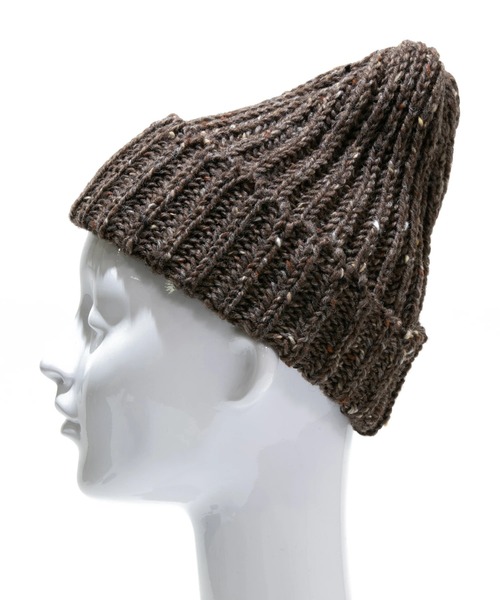 go slow caravan（ゴースローキャラバン）の「HIGHLAND2000/ハイランドトゥーサウザンド　BW 001 Bobcap（ニットキャップ/ビーニー・レディース・ブラウン/チャコールグレー/マスタード/ネイビー/ナチュラル・FREE）」の10枚目の写真