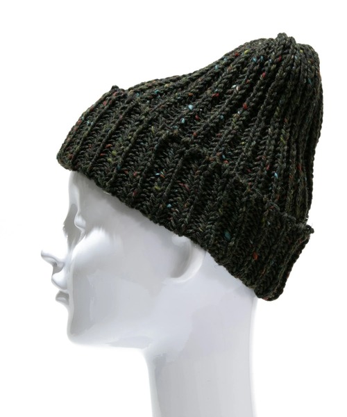 go slow caravan（ゴースローキャラバン）の「HIGHLAND2000/ハイランドトゥーサウザンド　BW 001 Bobcap（ニットキャップ/ビーニー・レディース・ブラウン/チャコールグレー/マスタード/ネイビー/ナチュラル・FREE）」の14枚目の写真